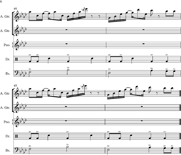 不得不爱(钢琴谱)6
