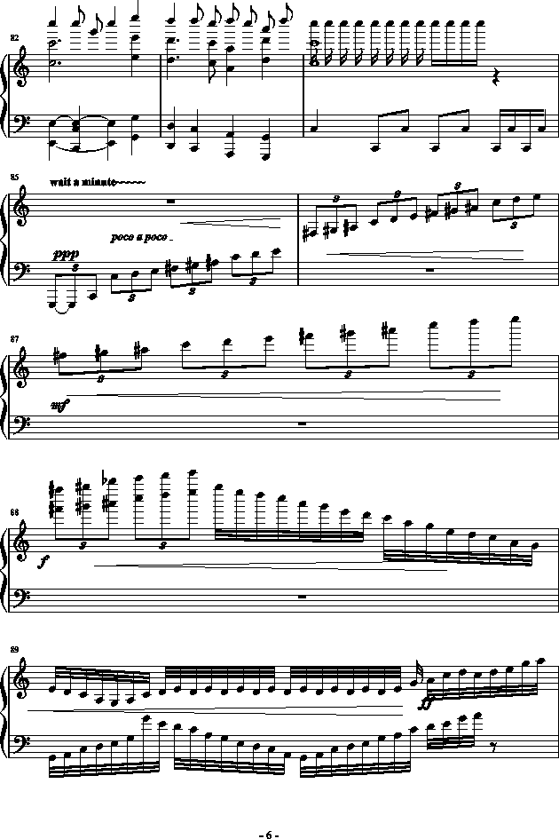 武侠小调主题狂想曲（总谱）(钢琴谱)6