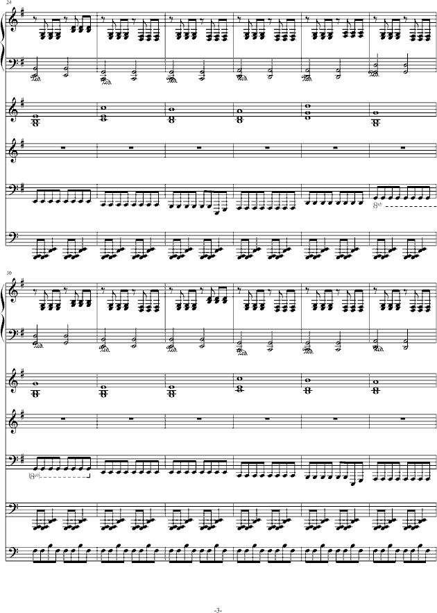 不能说的秘密(完美乐队总谱)(钢琴谱)3