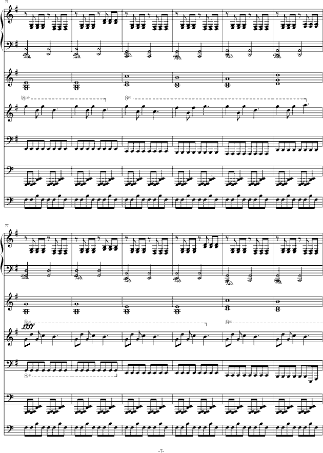 不能说的秘密(完美乐队总谱)(钢琴谱)7