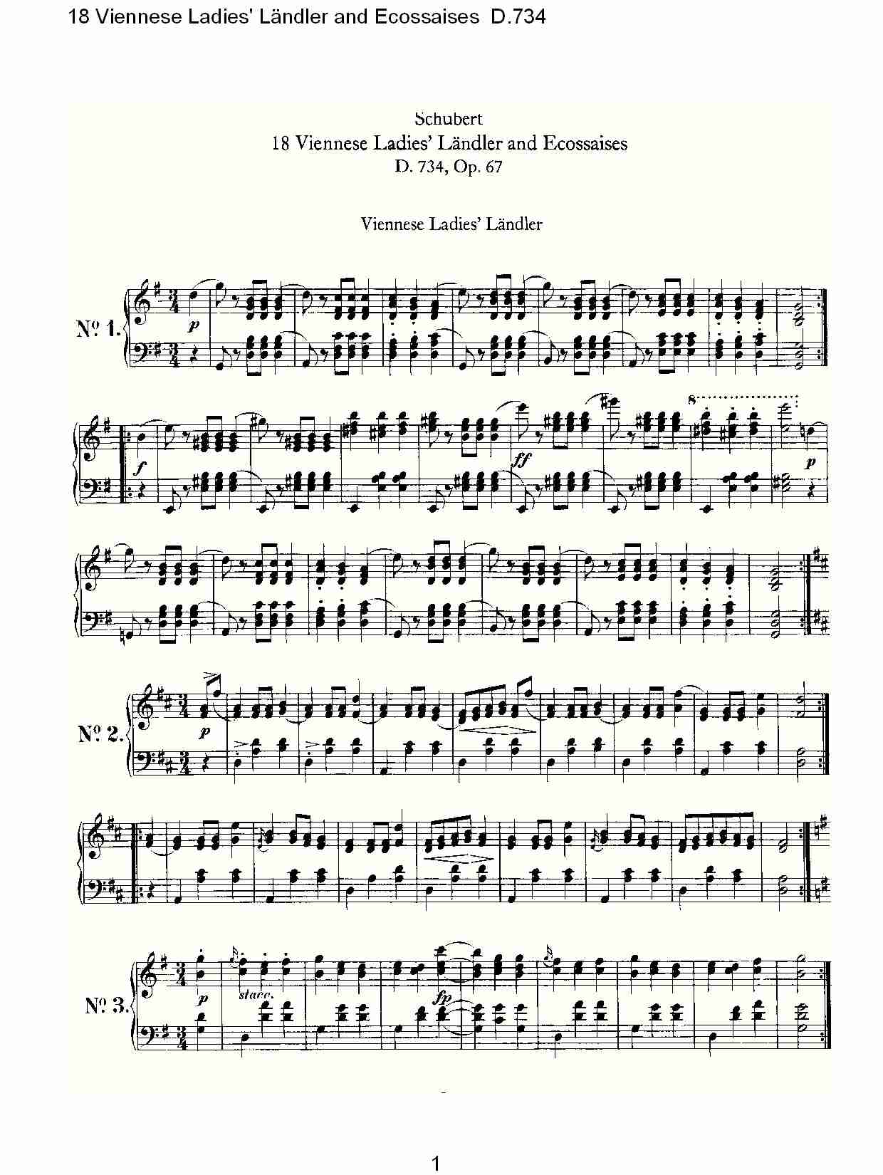 L&auml;ndler(总谱)1