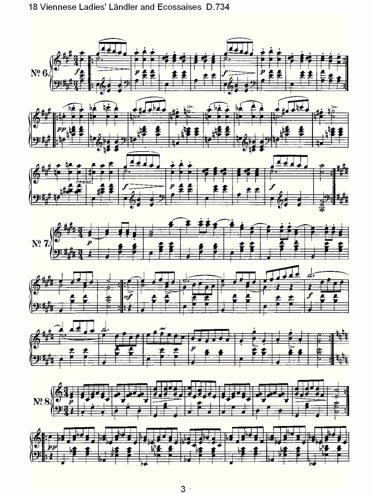 L&auml;ndler(总谱)3