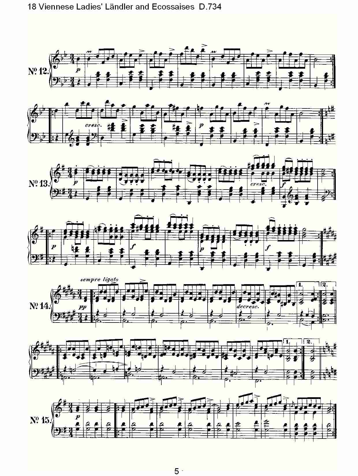 L&auml;ndler(总谱)5