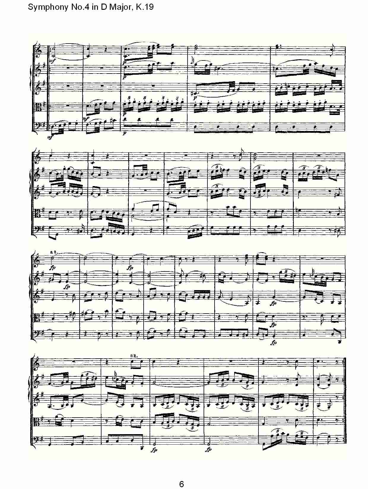 (Ｄ大调第四交响曲K.19)(总谱)7