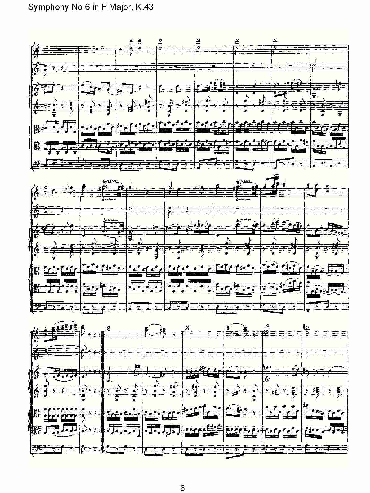 F大调第六交响曲K.43(总谱)6