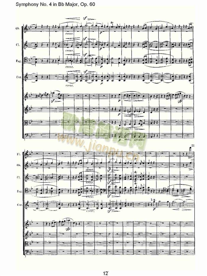 bB大调第四交响曲(总谱)12