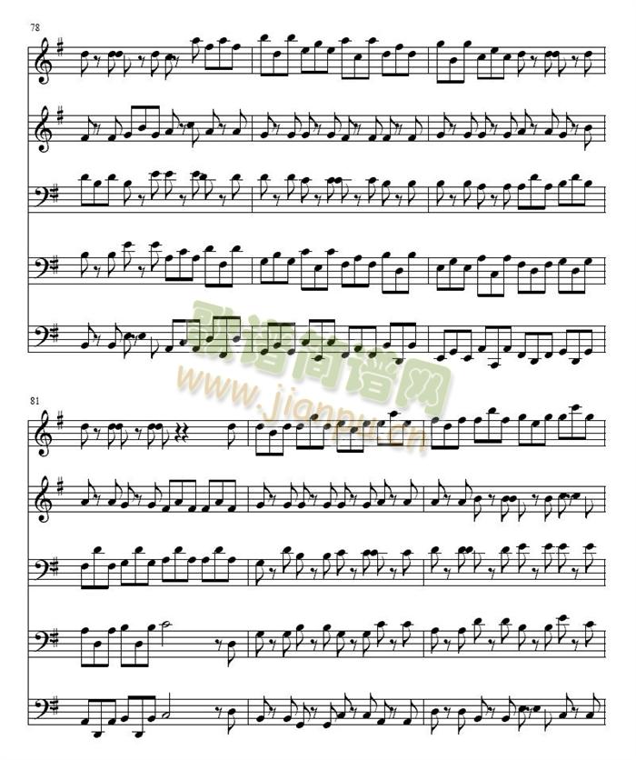 Ｇ大调赋格曲(其他乐谱)13