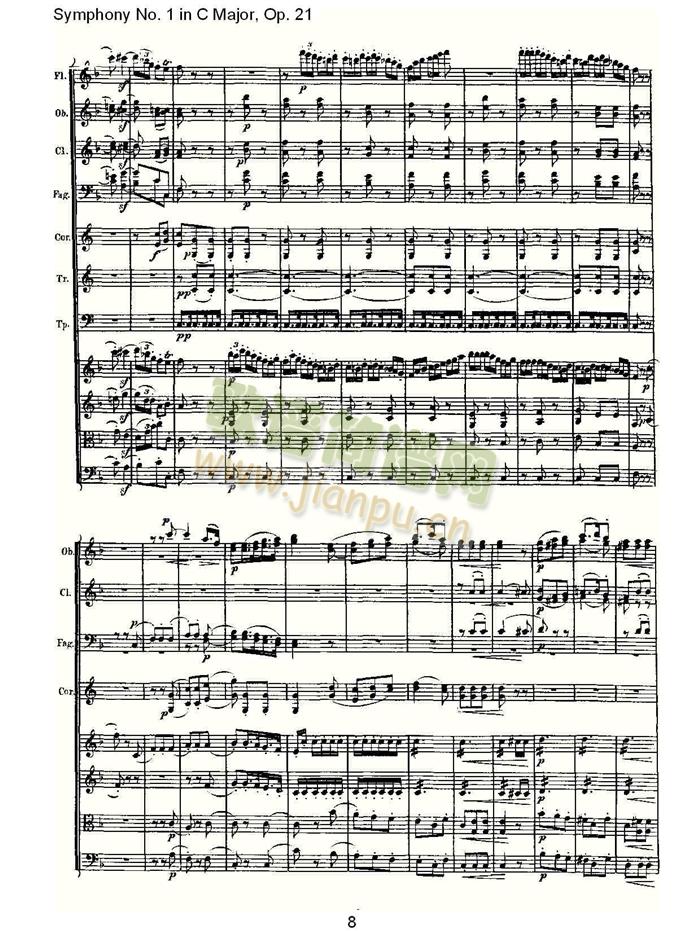 （C大调第一交响曲(总谱)8
