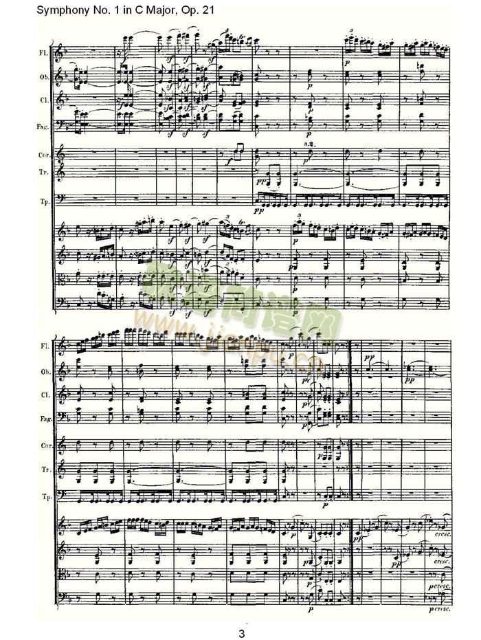 （C大调第一交响曲(总谱)3