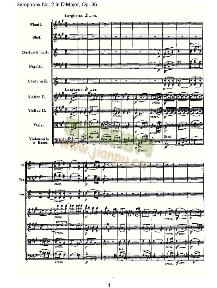 D大调第二交响曲(总谱)1