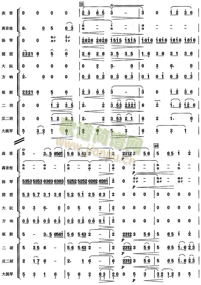 玉芙蓉民乐合奏总谱(总谱)7