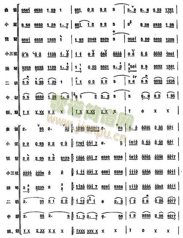 欢乐歌民乐合奏总谱(总谱)5