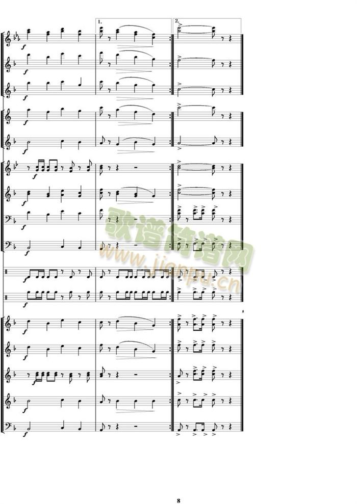 多来咪进行曲(总谱)8