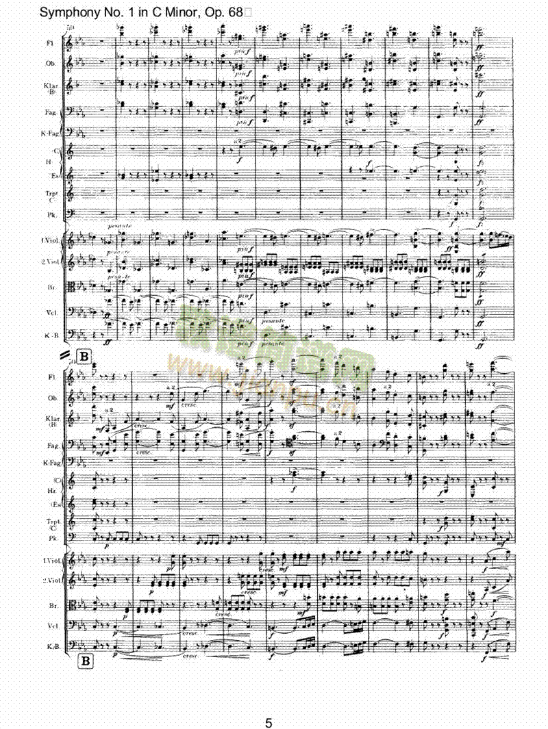 C小调第一交响曲(总谱)5