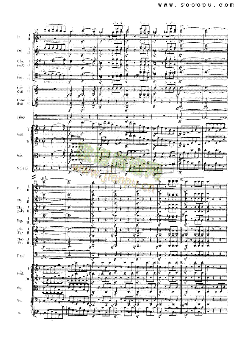 F大调第一第八交响曲乐队类管弦乐总谱(其他乐谱)7