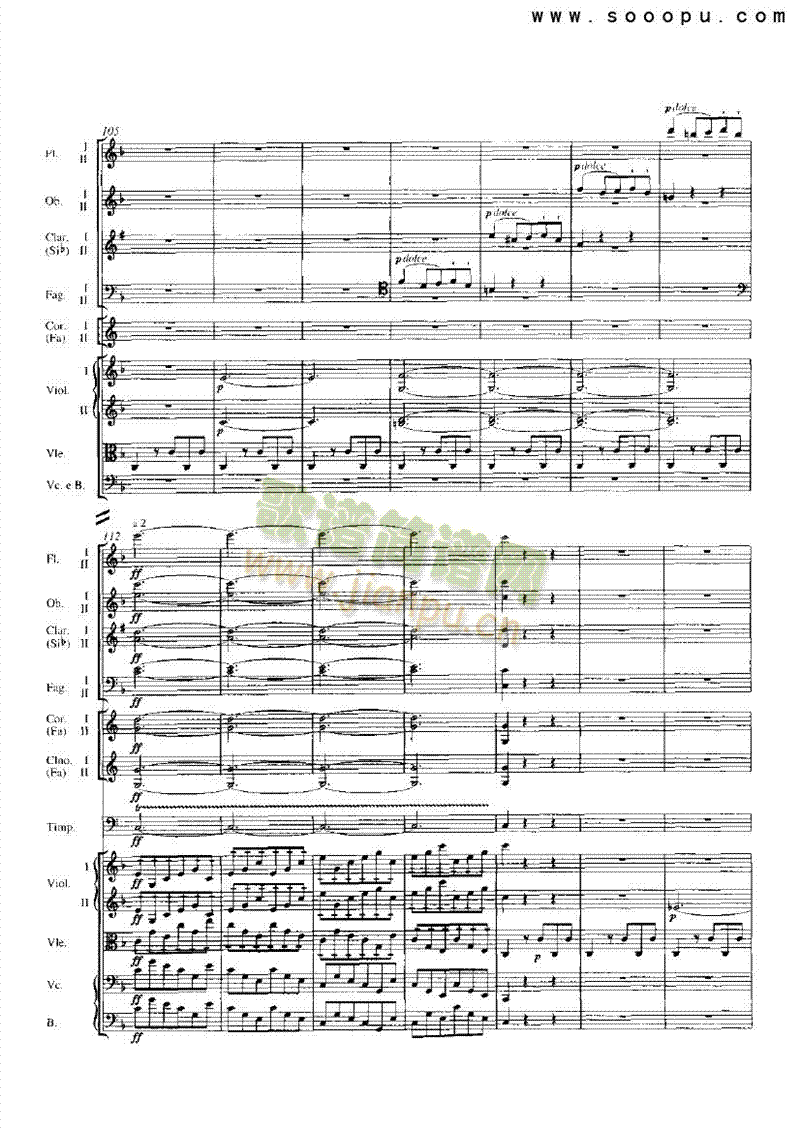 F大调第一第八交响曲乐队类管弦乐总谱(其他乐谱)8