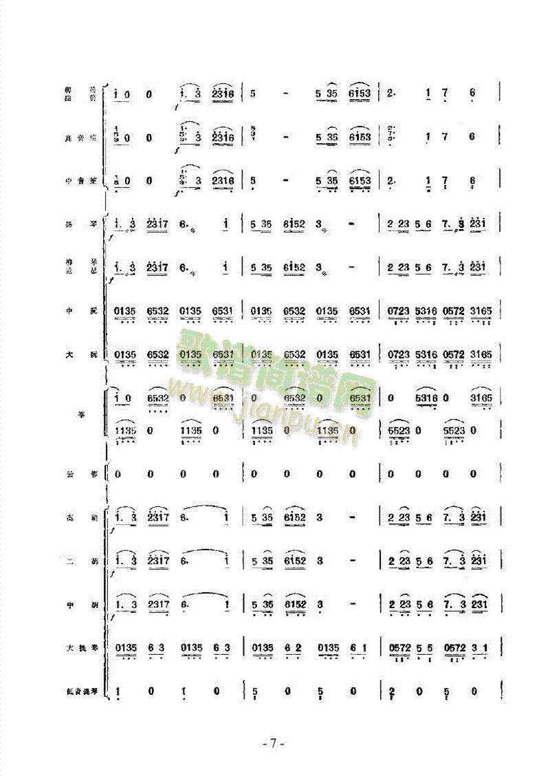 云海日出乐队类民乐合奏(其他乐谱)7