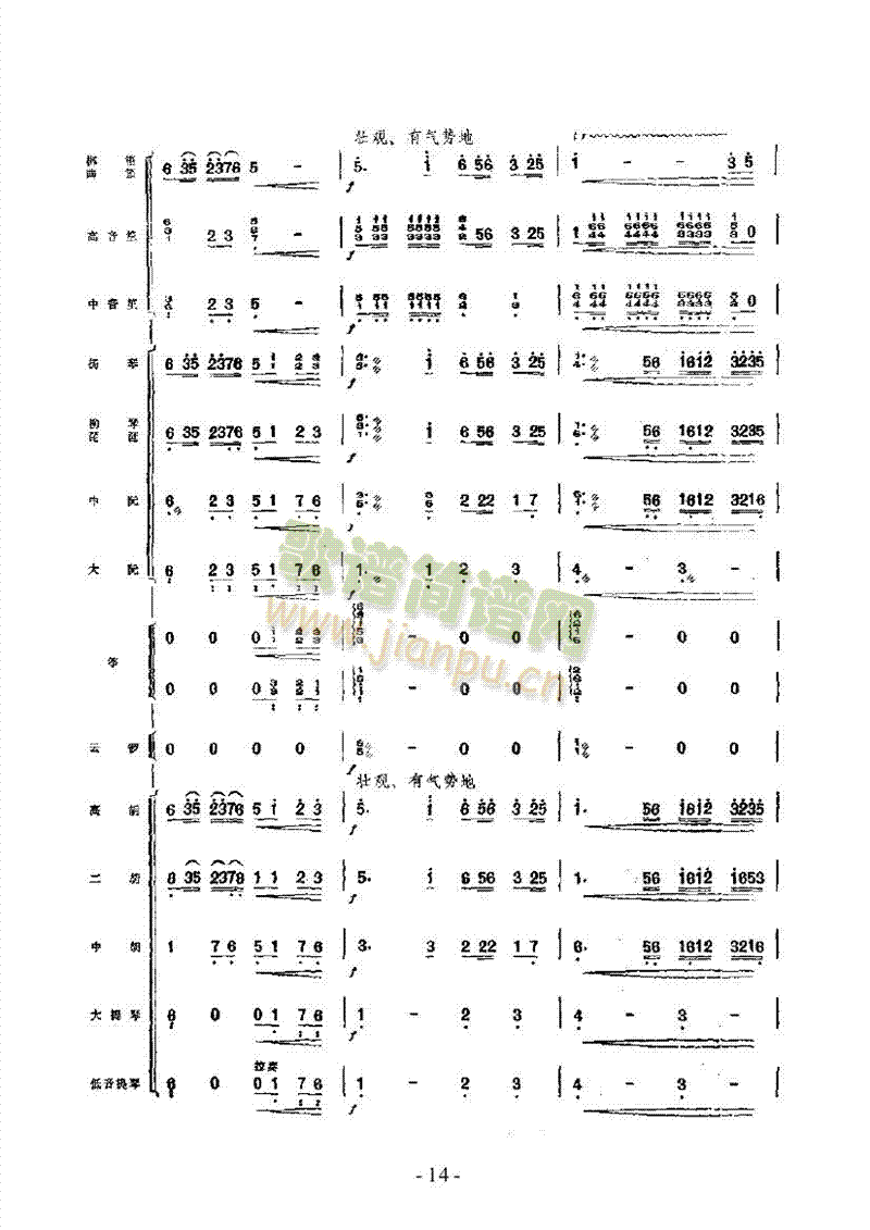 云海日出乐队类民乐合奏(其他乐谱)14