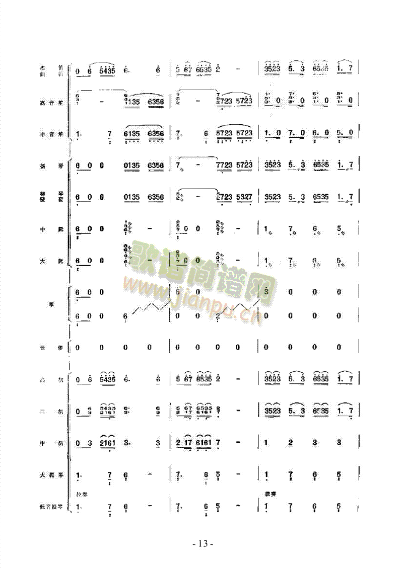 云海日出乐队类民乐合奏(其他乐谱)13