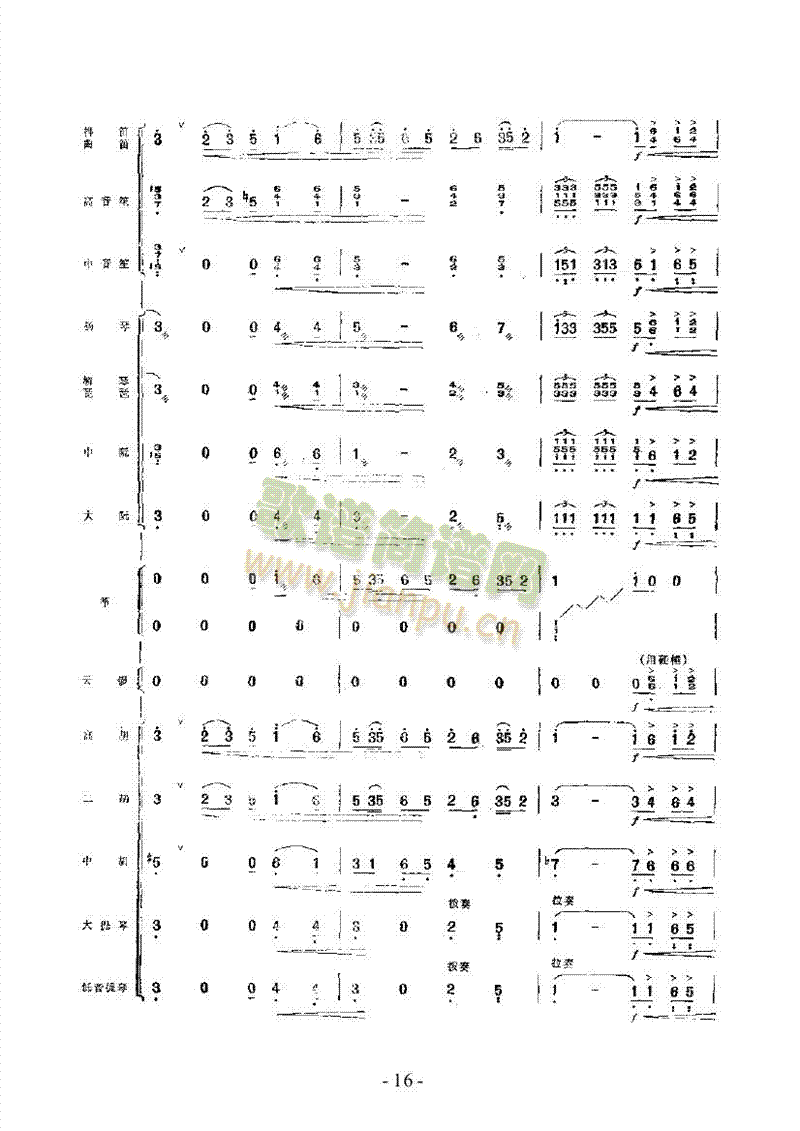 云海日出乐队类民乐合奏(其他乐谱)16