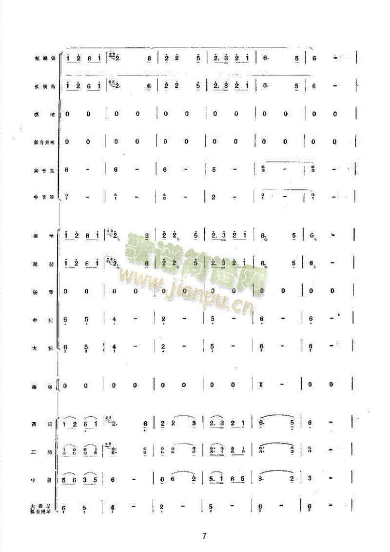 丰收乐队类民乐合奏(其他乐谱)7