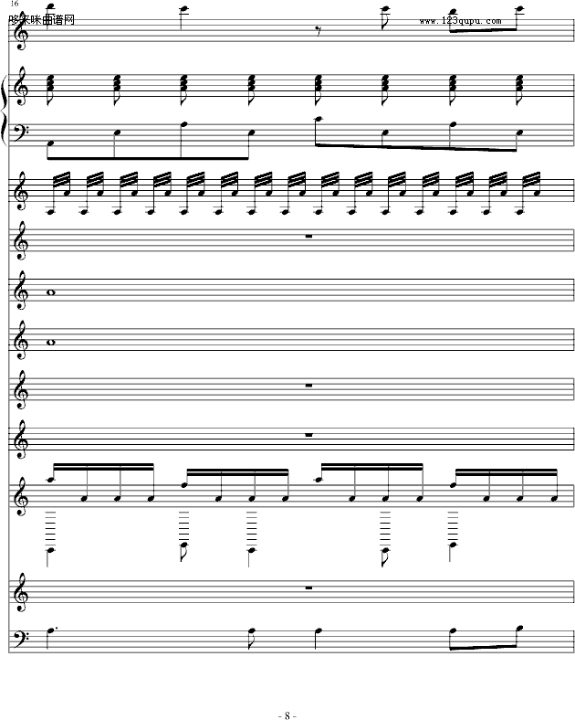 快乐啦啦啦demo总谱-05895464(钢琴谱)8