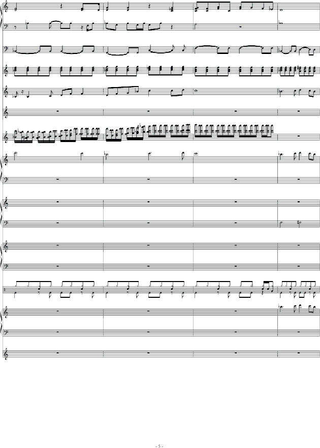 北国之春-总谱(钢琴谱)5