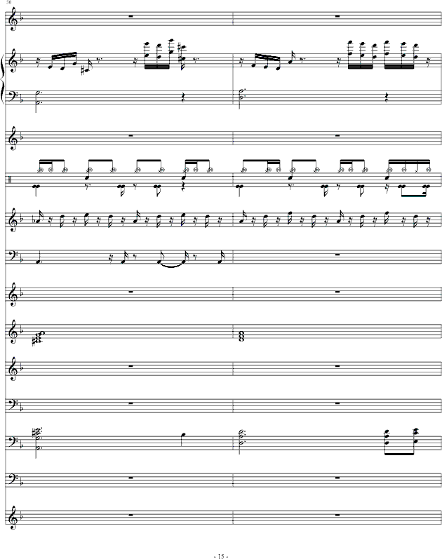 夜的第七章-总谱(钢琴谱)15