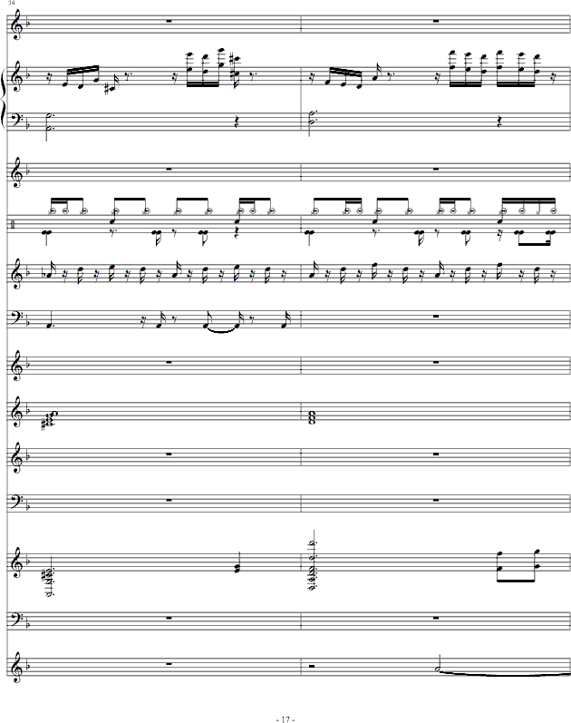 夜的第七章-总谱(钢琴谱)17