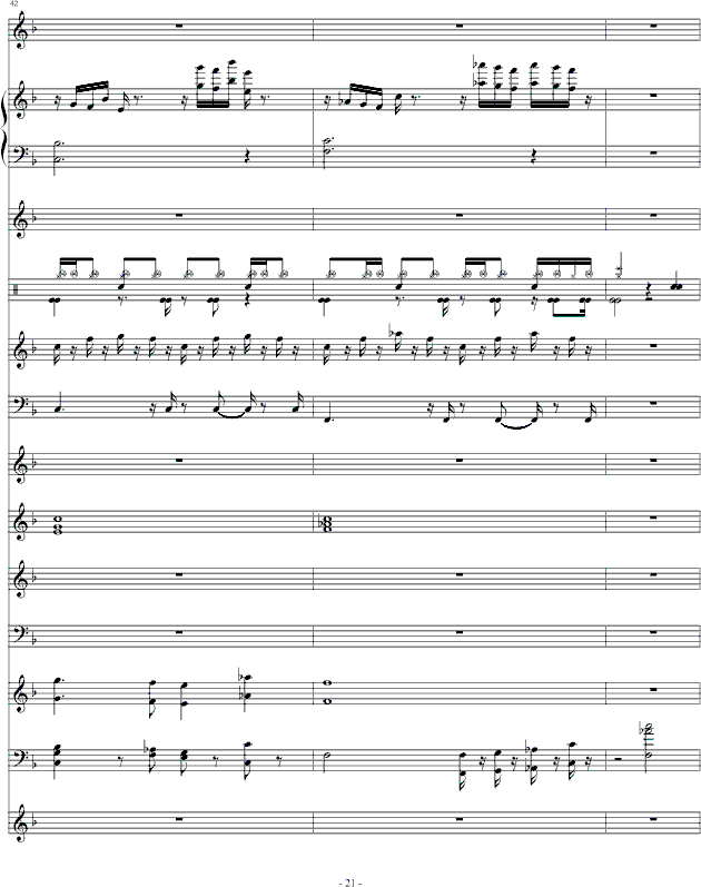 夜的第七章-总谱(钢琴谱)21