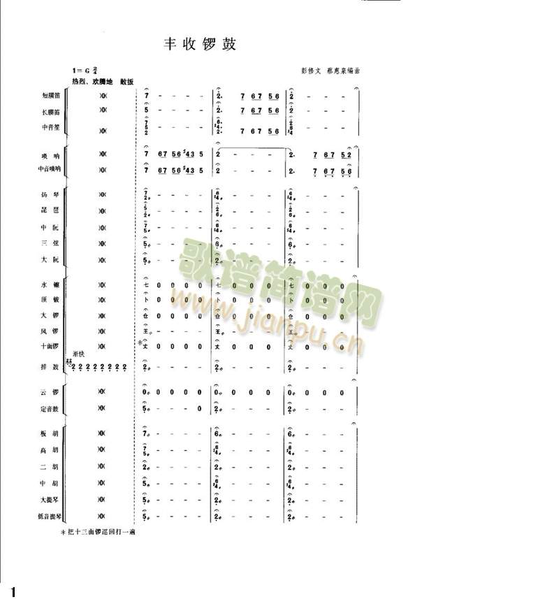 丰收锣鼓1-8(总谱)1