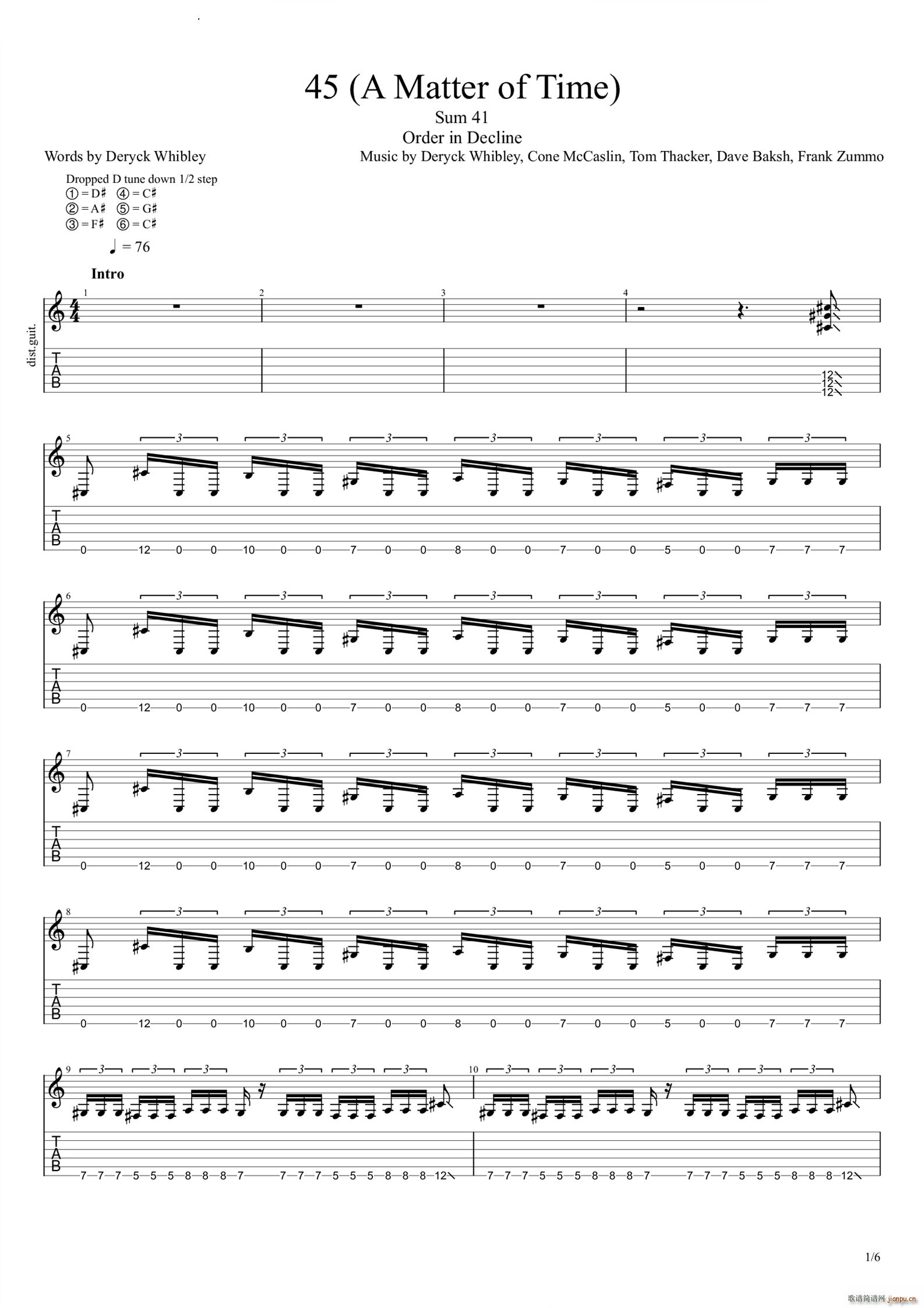 45 A Matter Of Time(吉他谱)1