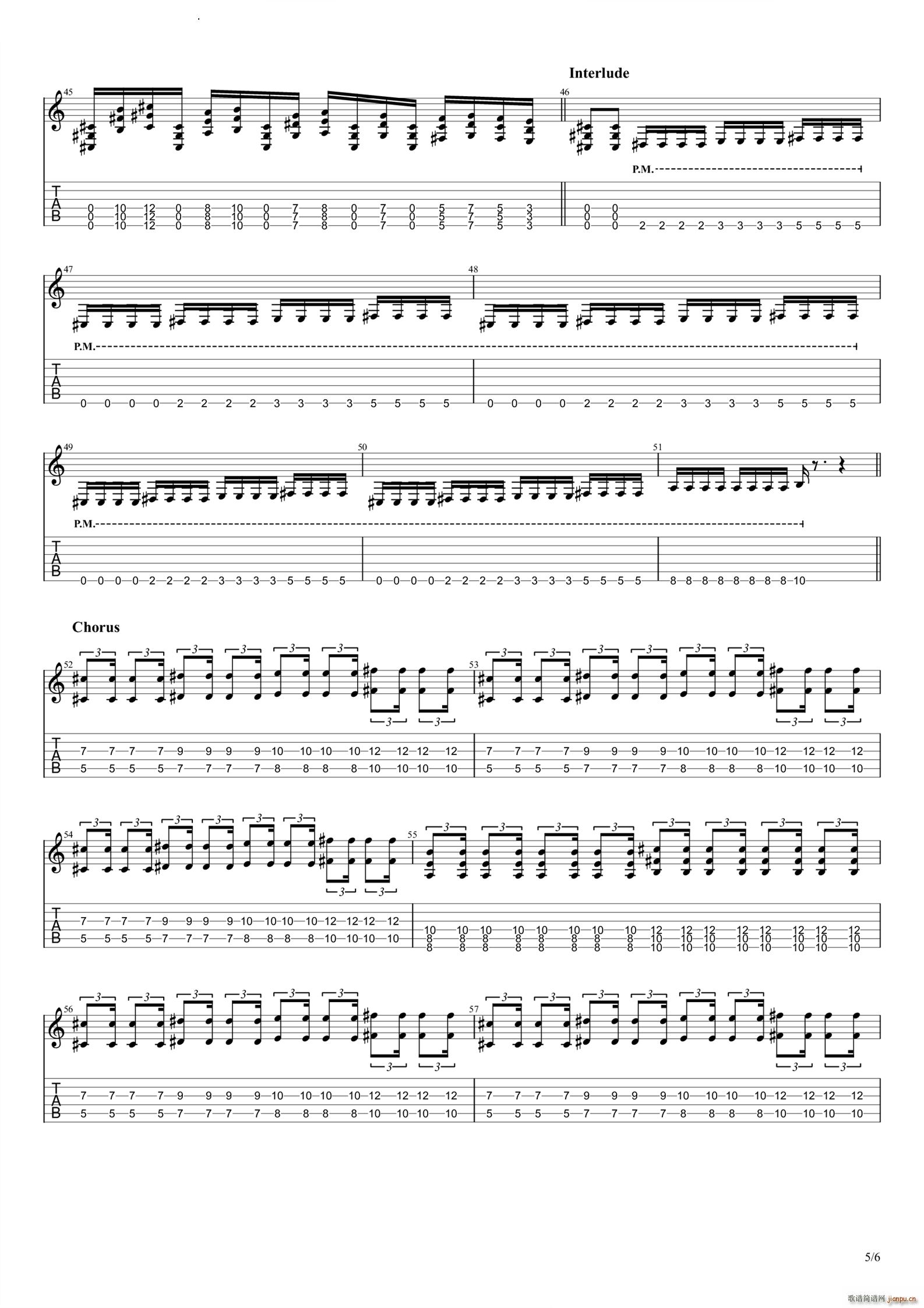 45 A Matter Of Time(吉他谱)6