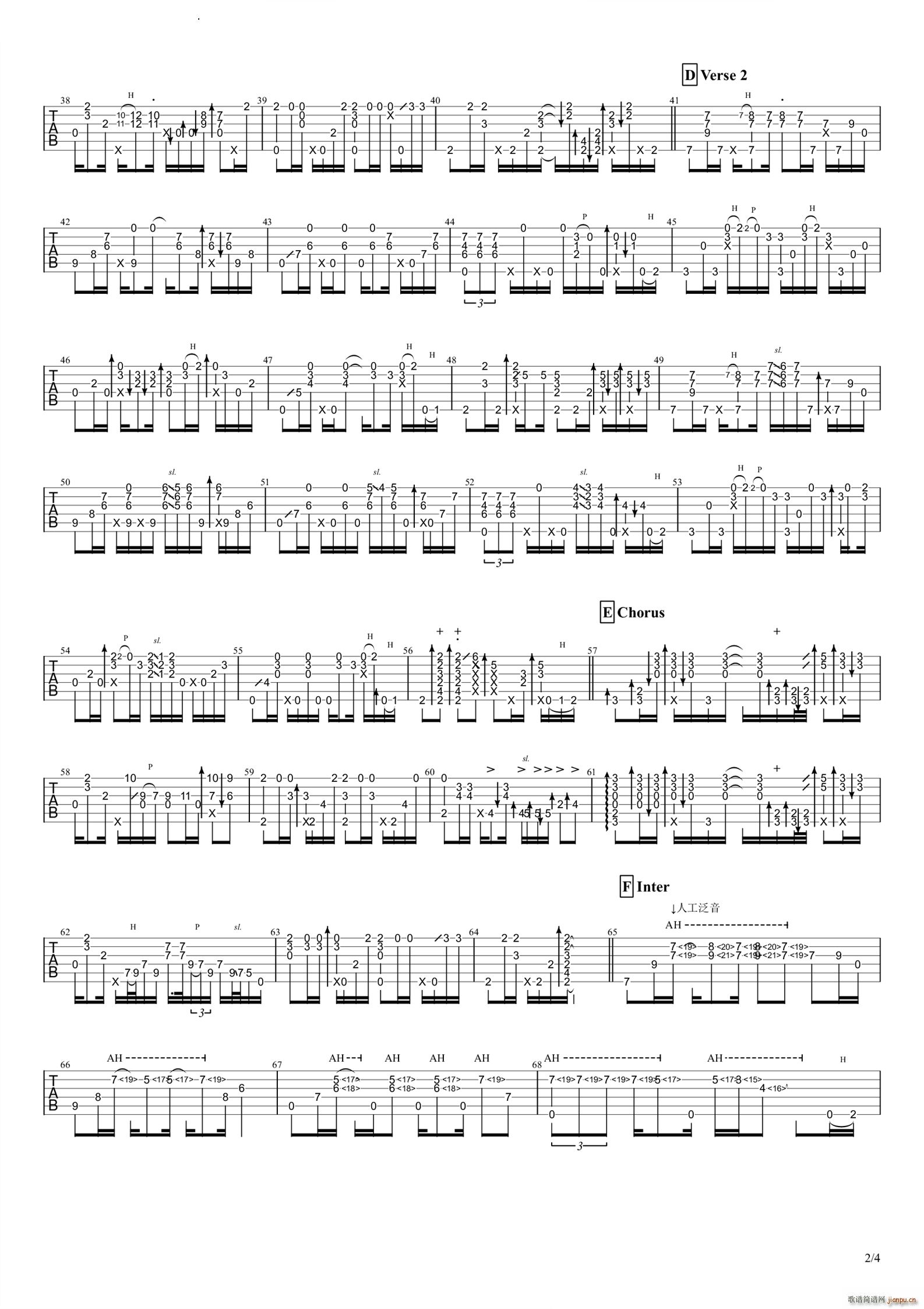 Hotel California 加州旅馆Eagles(吉他谱)3