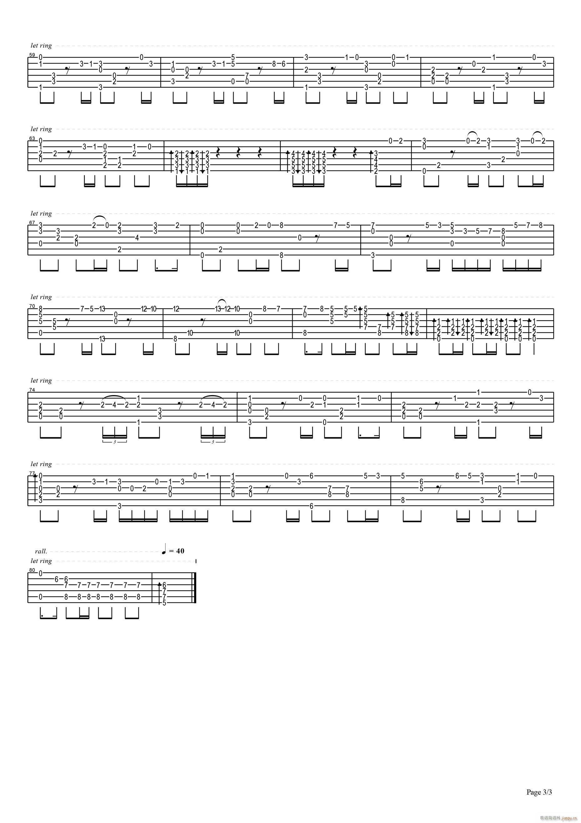 亡灵序曲指弹 The Dawn独奏(吉他谱)3