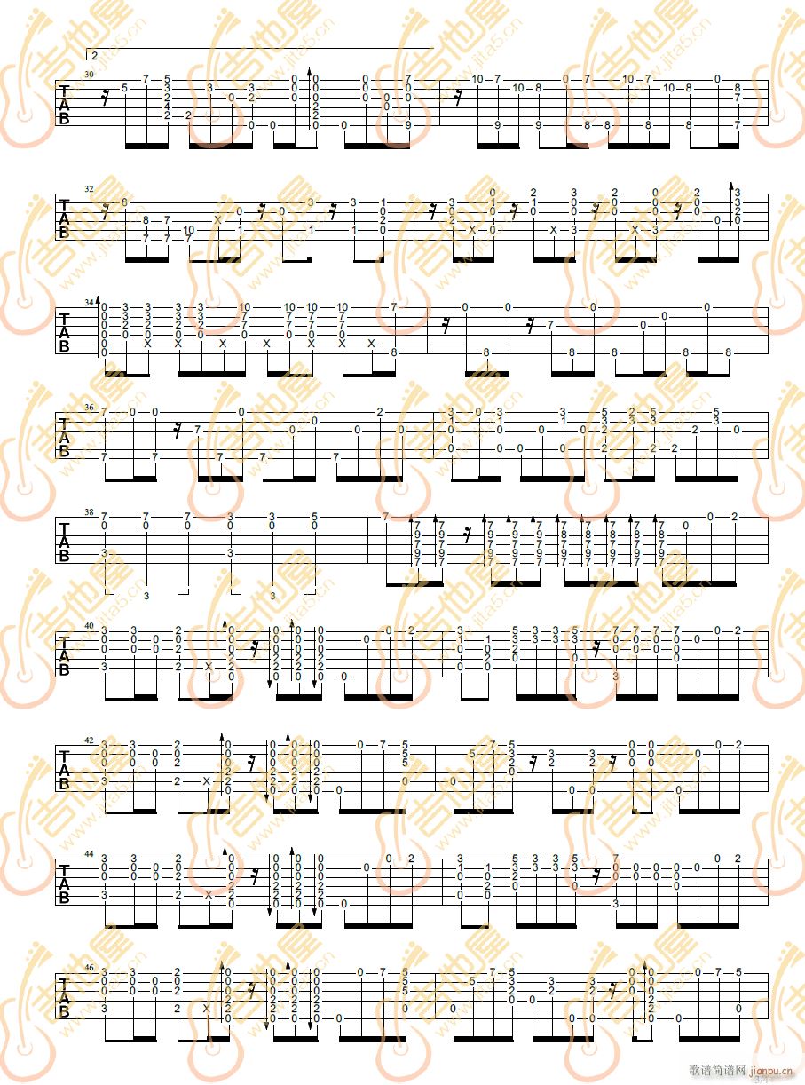 青鸟指弹 独奏(吉他谱)3