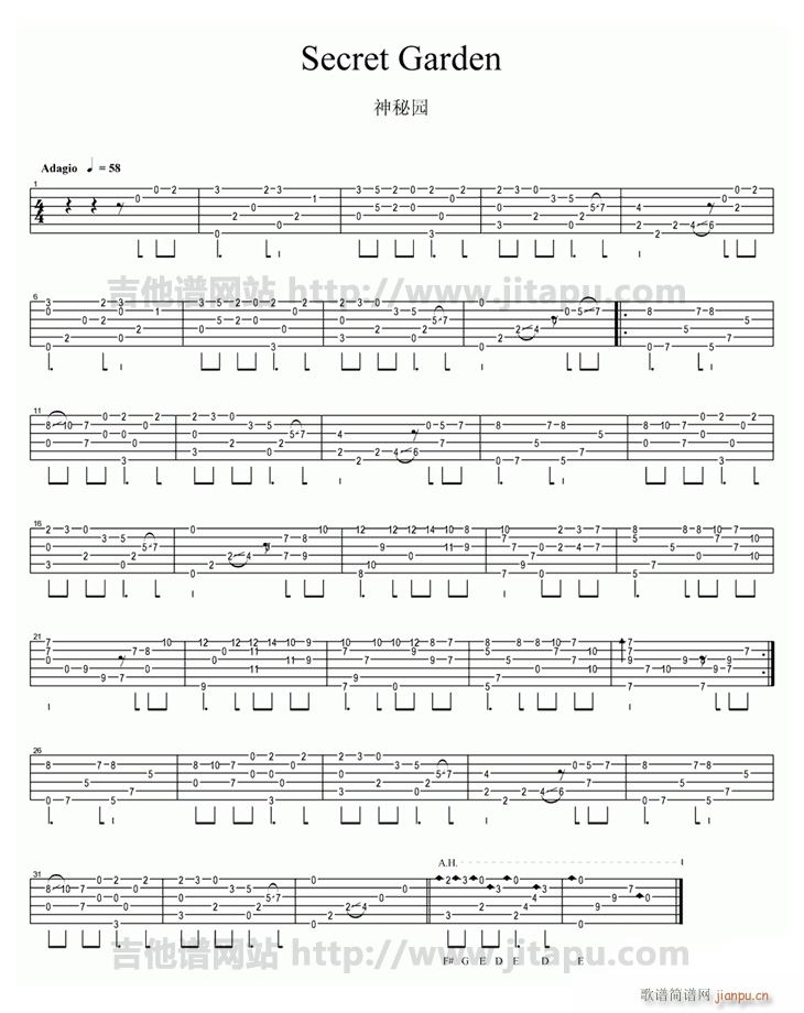 Song From A(吉他谱)1