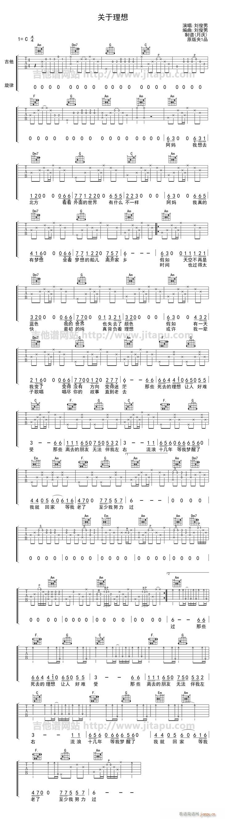 关于理想(吉他谱)1