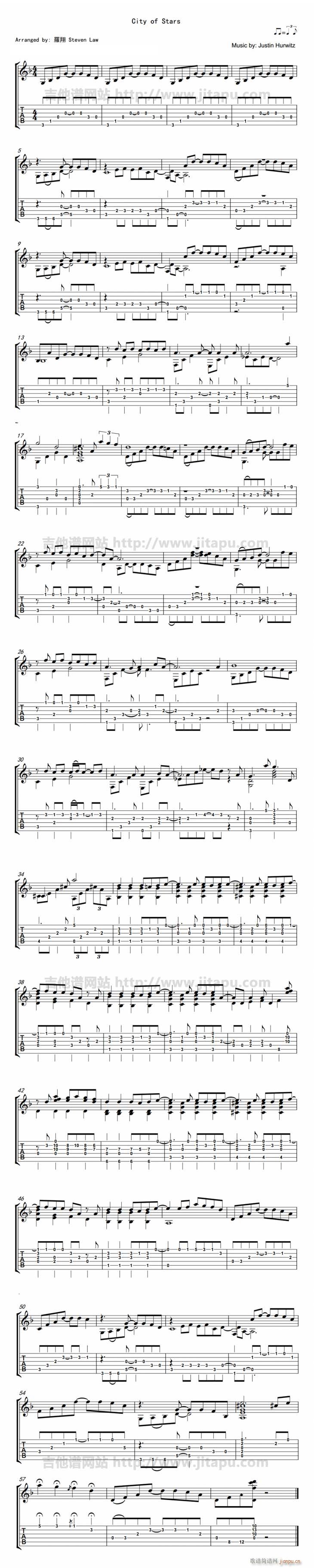 City Of Stars 爱乐之城(吉他谱)1