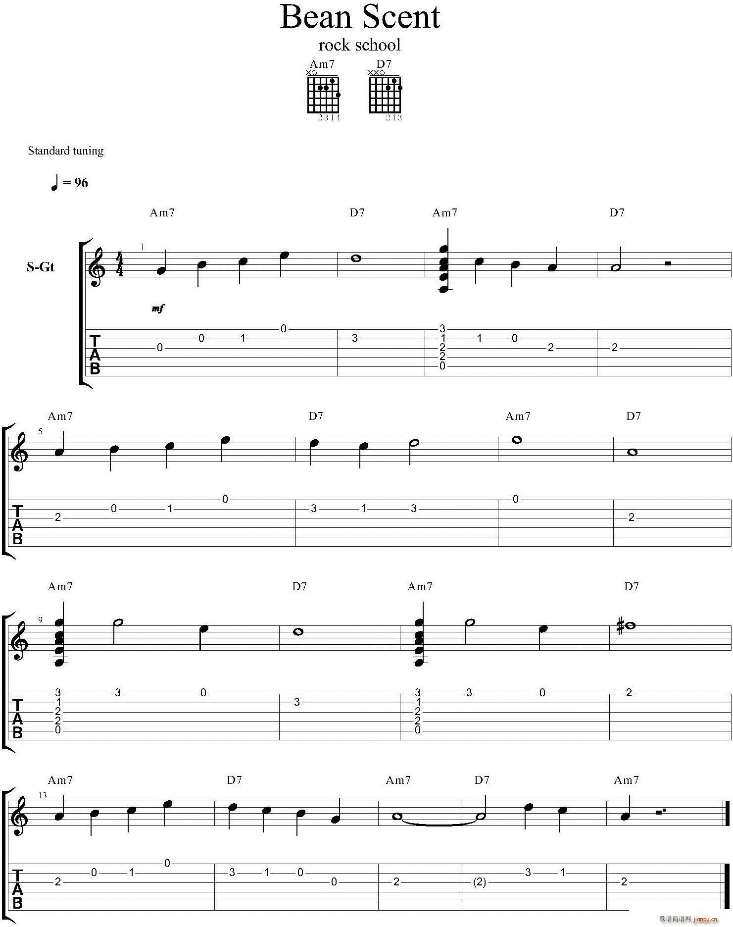 bean scent(吉他谱)1