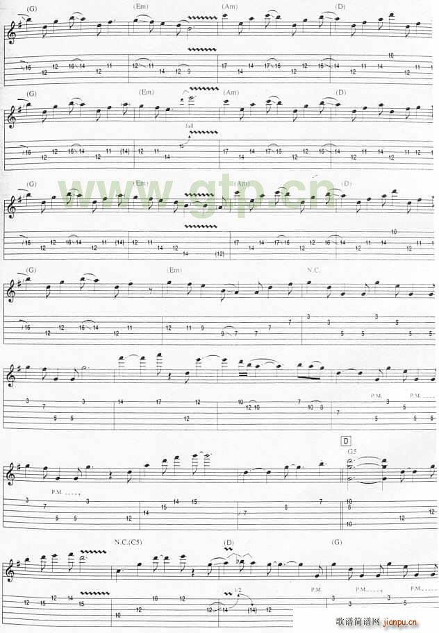 cliffs of dover(吉他谱)3