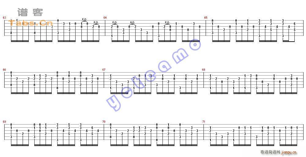 卡农独奏(吉他谱)3