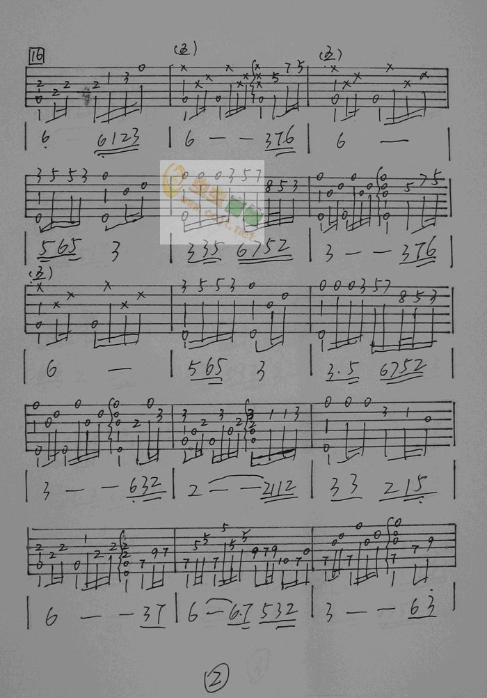 青藏高原谱(吉他谱)3