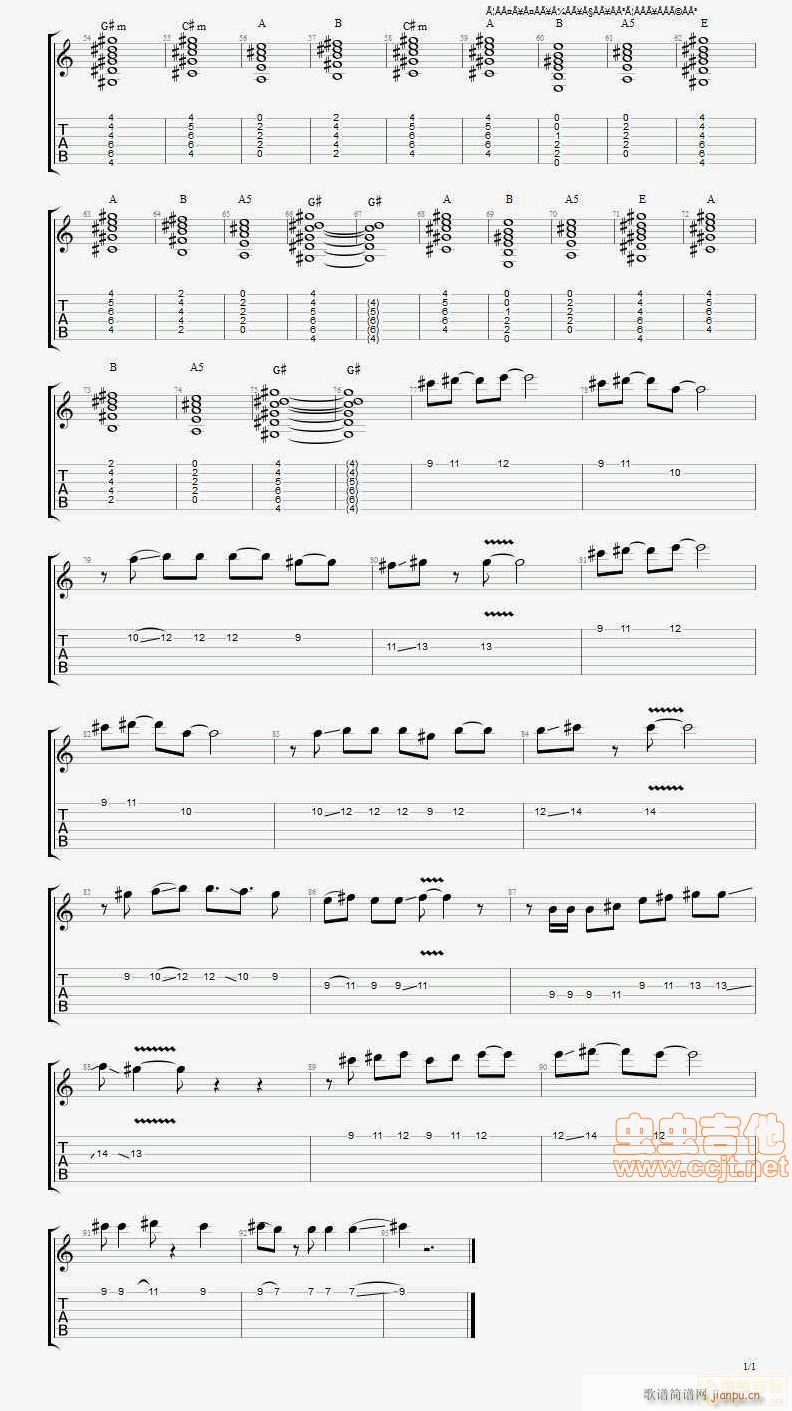 一瞬间---丽江小倩(吉他谱)3