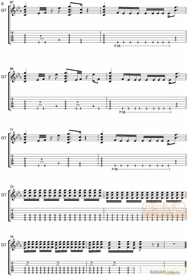 说传记谱-分享-Nickelback-throw(吉他谱)6