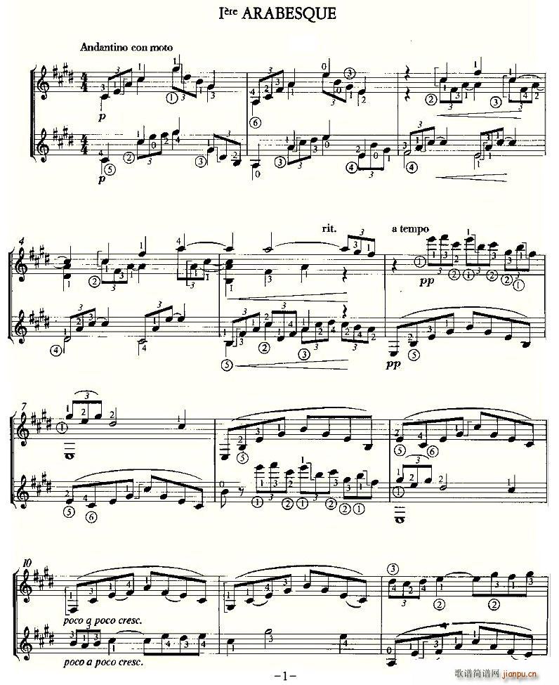 Iere ARABESQUE(吉他谱)1
