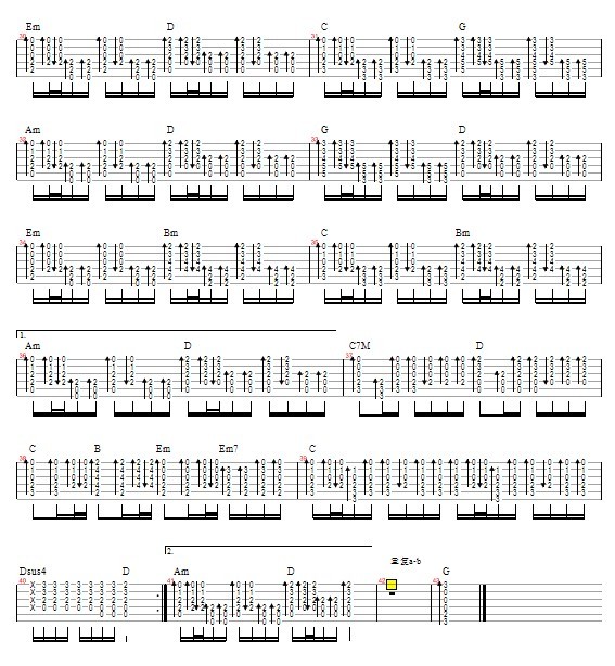 不要在我寂寞的时候说爱我—TRY(吉他谱)3