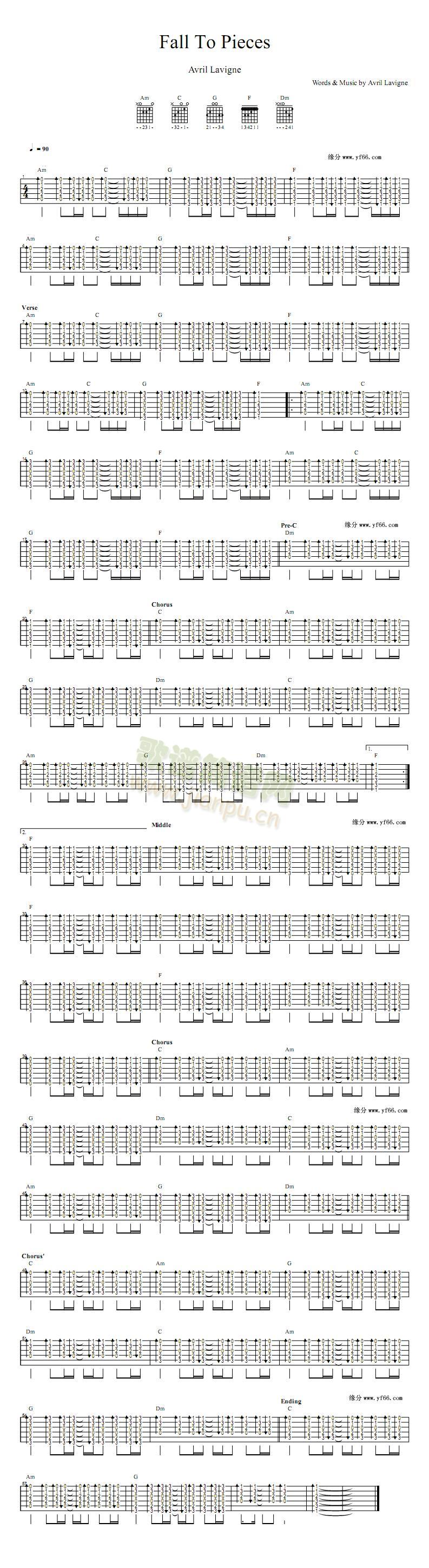 falltopieces(吉他谱)1