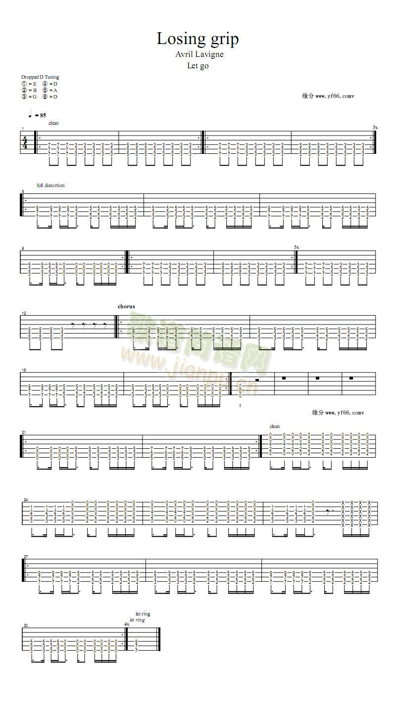 Losinggrip(吉他谱)1