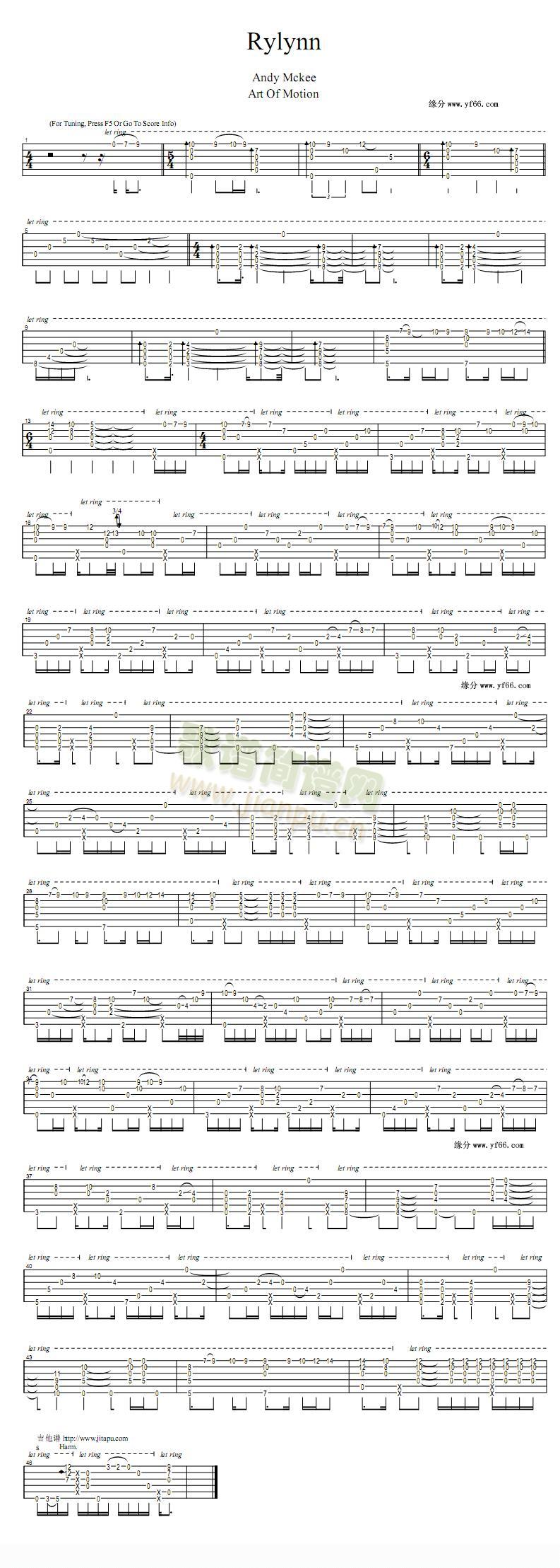 rylynn(吉他谱)1